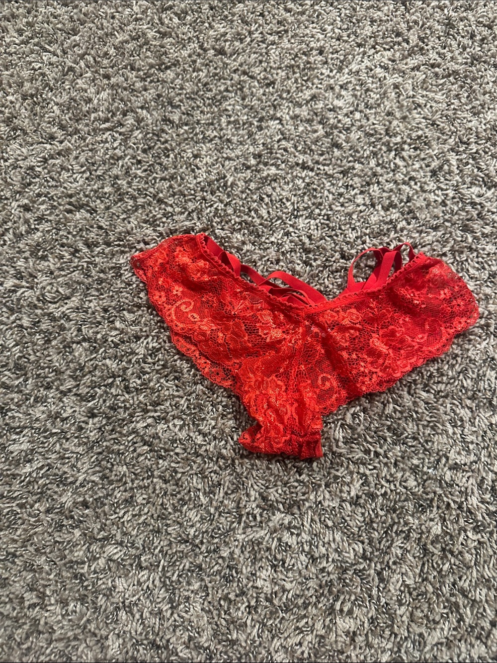 Red Lace Bikini Briefs